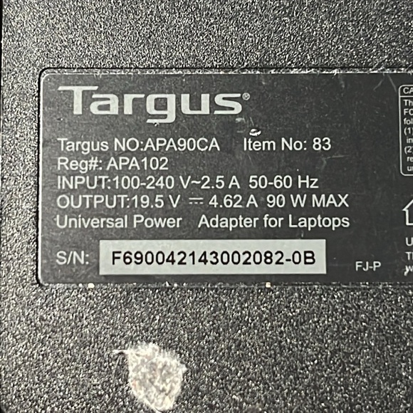 TARGUS DELL 90W Laptop Charger universal computer power adaptor - Picture 4 of 10
